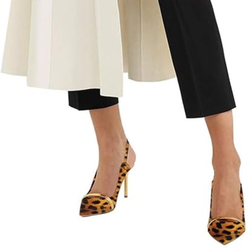 FSJ Animal Print Stiletto Heel